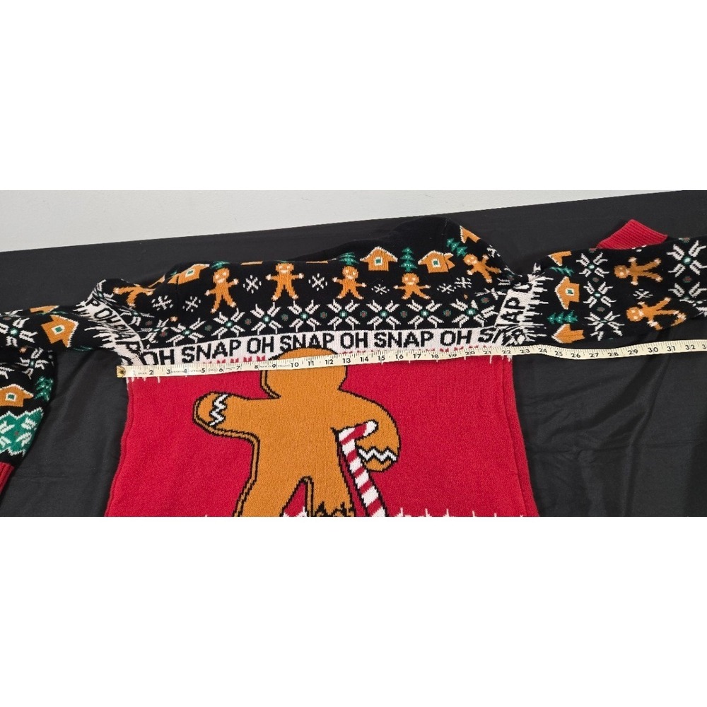 Ugly Christmas Sweater Oh Snap Gingerbread Man Size XL - Picture 6 of 11